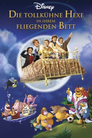 Die tollkühne Hexe in ihrem fliegenden Bett poster